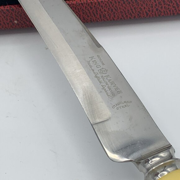 Vintage 1960s King Karver 3-Piece Meat Carving Set – Bakelite Handle – Sheffield - Picture 4 of 11
